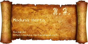 Moduna Herta névjegykártya